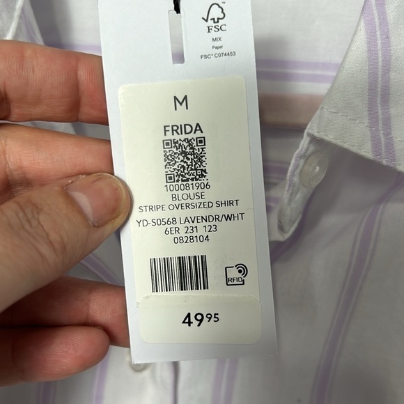 NWT Dynamite Frida Long Sleeve Shirt - Picture 4 of 9